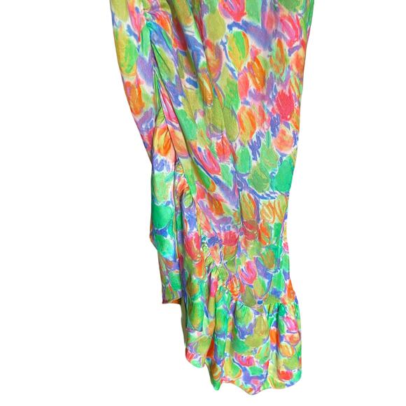 NWT $284 Hope for Flowers Womens Asymmetrical Slim Floral Midi Skirt Size M - Picture 4 of 9